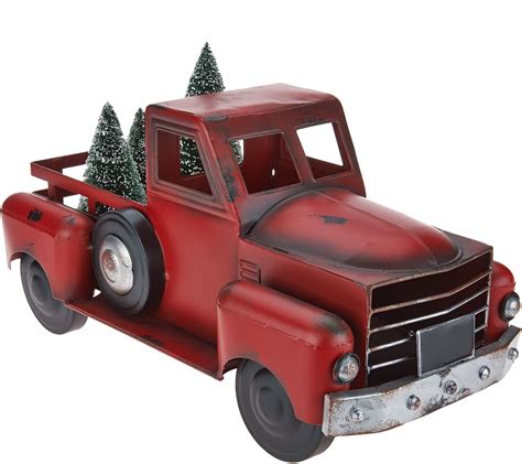 I ordered the red truck with the christmas tree in the back. Vintage Metal Red Truck with 3 Removable Bottlebrush ...