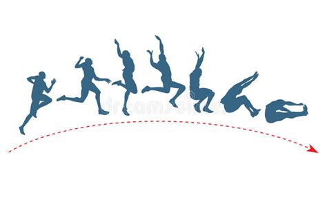 Long Jump Trajectory Stock Vector Illustration Of Healthy 26920138