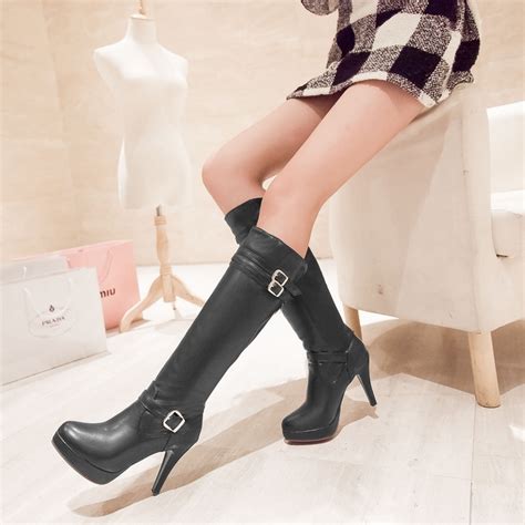 Free Shipping 2014 New Knee High Knee Boots Winter Fashion Sexy Warm