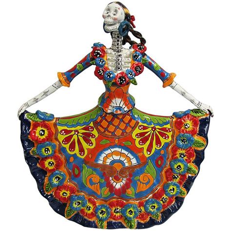 Talavera Day Of The Dead Ballerina In Traditional Dress Tdd100