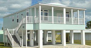 Often raised on piers (pilings) to avoid coastal flooding, these simple, square designs will sometimes be referred to as elevated house plans or beach house plans on pilings. Image result for modular homes on pilings beach style | Modular homes, Dream house, Home
