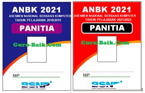 Download Desain Dan Cetak Kartu Panitia Id Card Anbk 2021 Jenjang Sd