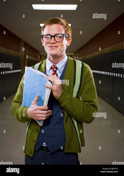 High School Nerd Stock Photo Alamy