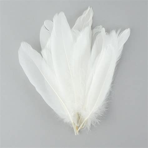 Goose Satinette Feathers 4 6 White Loose Goose Feathers Small