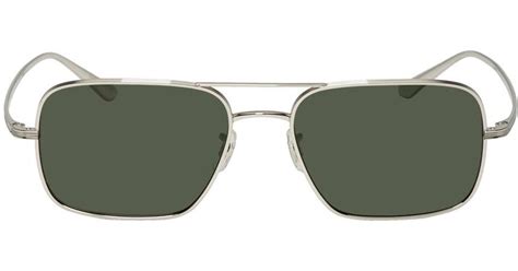 Oliver Peoples Silver Victory La Sunglasses For Men Lyst