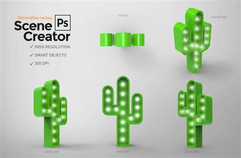 Premium Psd Scene Creator Plants Separate Elements