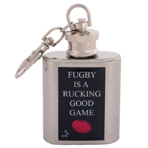 Rugby Key Ring Hip Flask