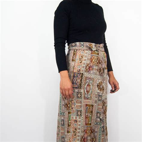 70s Tapestry Skirt M Medium L Large 29 30 High Waist Etsy