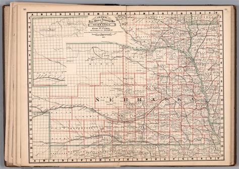 New Railroad And County Map Of Nebraska David Rumsey Historical Map