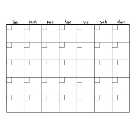 Bioblogía Calendario Mensual