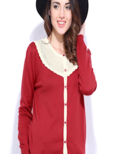 Buy Dressberry Women Red Cardigan Sweaters For Women 369483 Myntra