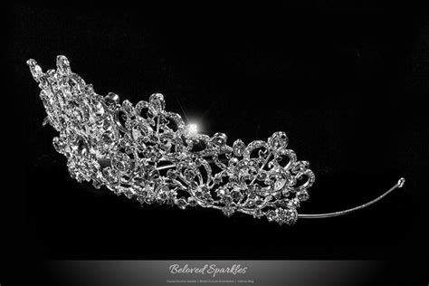 Lorelei Royal Statement Silver Tiara Swarovski Crystal Beloved