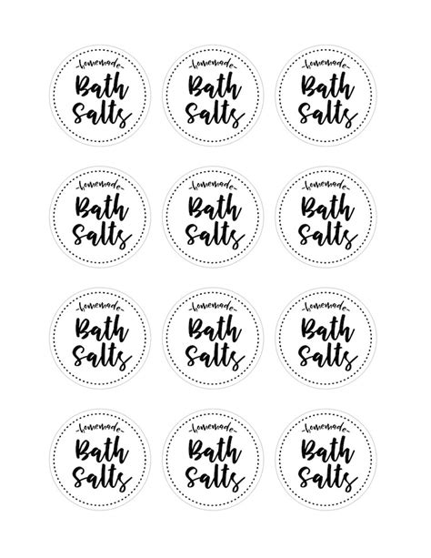 Bath Salt Label Template Free Free Printable Templates
