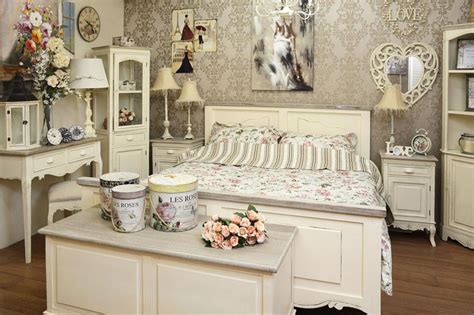 Grey painted bedside table ornate vintage french chic style bedroom. Low Cost Jolie Country Cream Shabby Chic Furniture | The ...