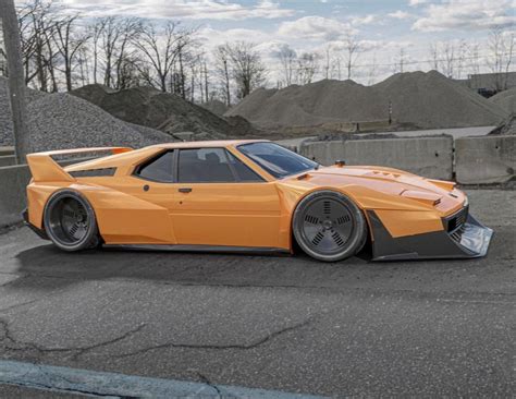 Widebody Bmw M1 Digitally Comes Back To Life As A Slammed Mid Engine