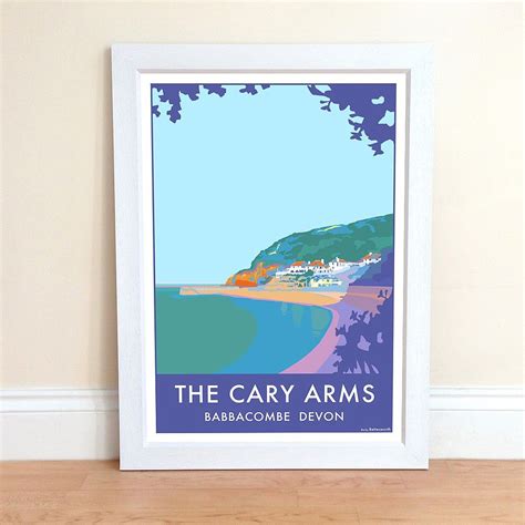 Vintage The Cary Arms Babbacombe By Becky Bettesworth Prints From