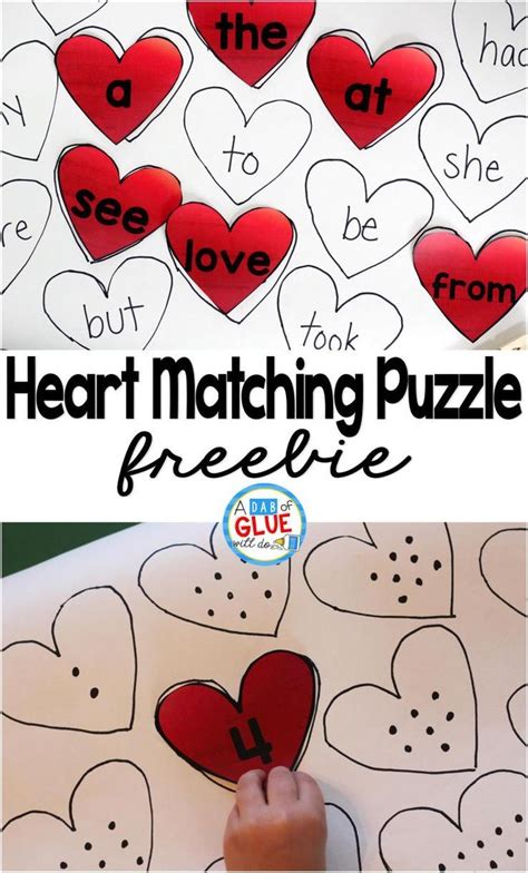 Heart Matching Puzzle Is The Perfect Way To Have Your Students Review