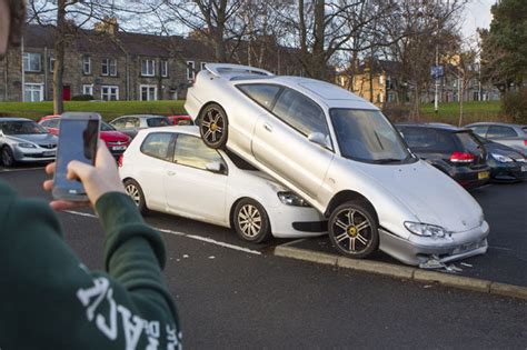 Worst Parking Job Ever Kirkcaldy Stunned By Station Car Park Pile Up