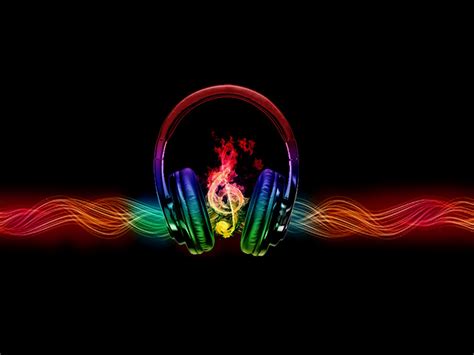 The Headphones Are Glowing Brightly In Front Of A Black Background With