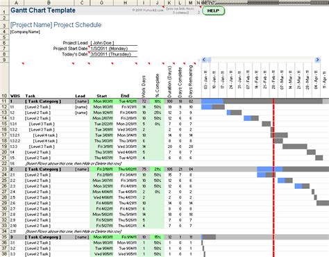 Microsoft Gantt Chart Excel Template Xls Riset