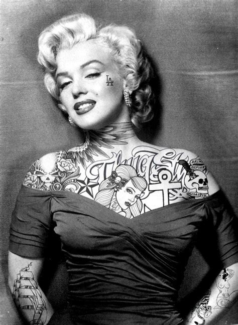 Tattooed Divas An Epic Photomashup By Jason Hill Marilyn Monroe