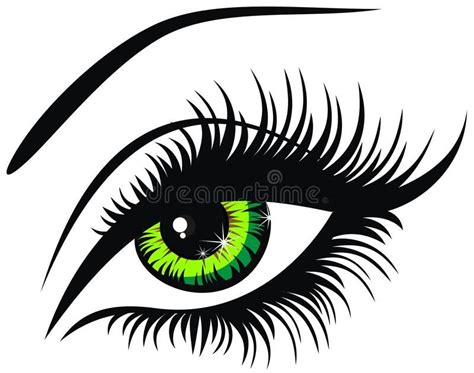 Green Eye Vector Illustration Stock Vector Illustration Of Optic