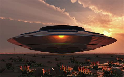 A Flying Saucer Landed At A Remote Photograph By Mark Stevenson Fine