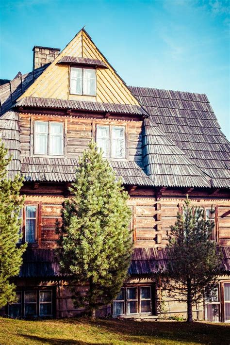 Traditional Polish Wooden Hut From Zakopane Poland Stock Photo
