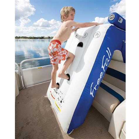 Pontoon Boats With Slides Aquaglide Freefall Pontoon Slide Overtons