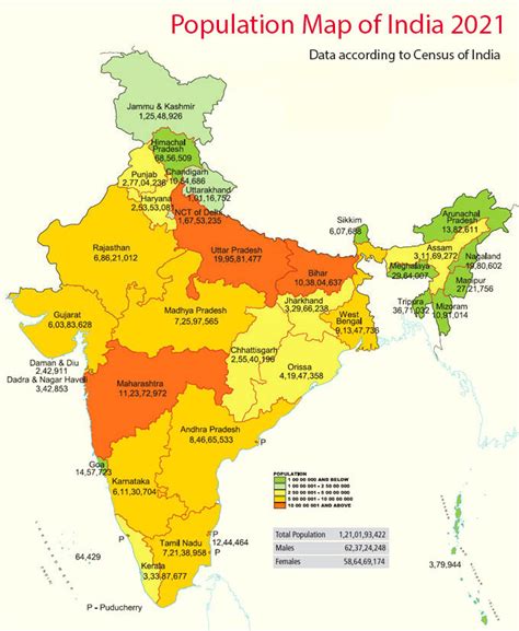 Population Map Of India 2021 India Population Map