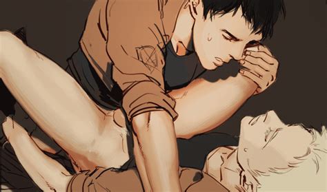 Rule 34 Anal Attack On Titan Berthold Huber Black Hair Blonde Hair