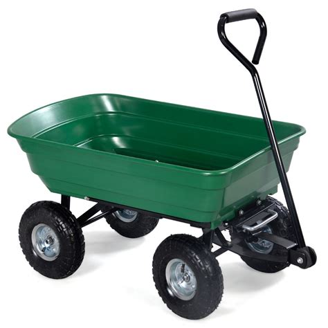 New 650 Lbs Garden Dump Cart Wagon Wheel Barrow Tc2145s