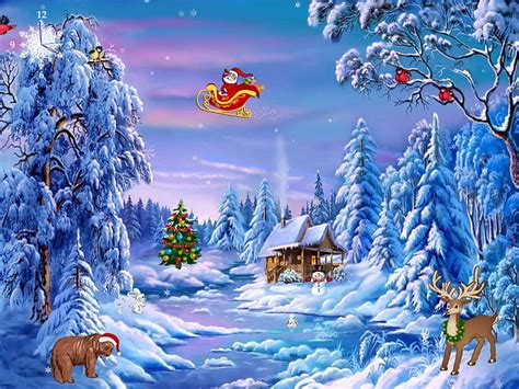 Animated Christmas Animated Fun Christmas Winter Hd Wallpaper Peakpx