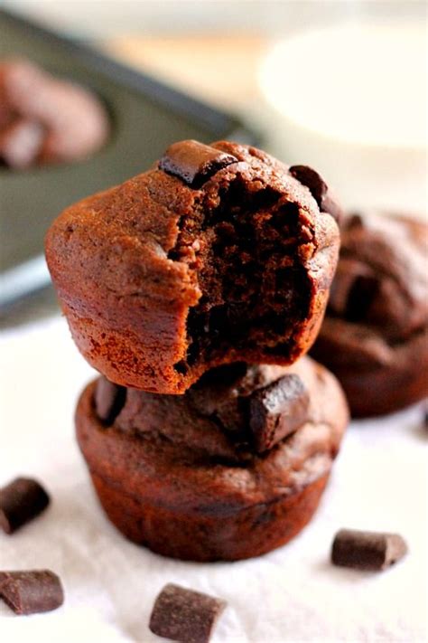 Double Chocolate Chunk Muffins Pumpkin N Spice Breakfast Sweets