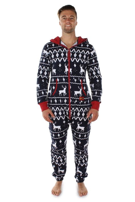 men s blue reindeer jumpsuit christmas outfit men tacky christmas sweater christmas onesie