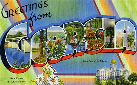 Greetings From Georgia Large Letter Postcard Production Flickr