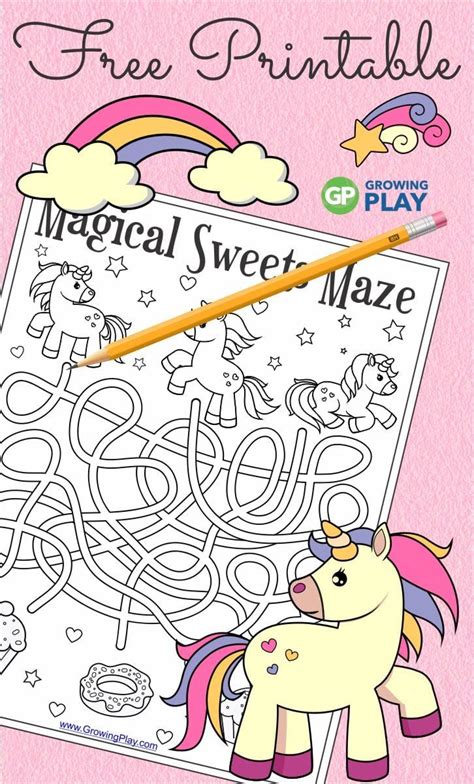 Printables Unicorn Mazes For Kids Tedy Printable Activities