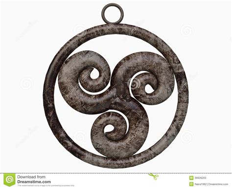 Pendant Of Triskelion Celtic Symbol Stock Illustration - Image: 39928203