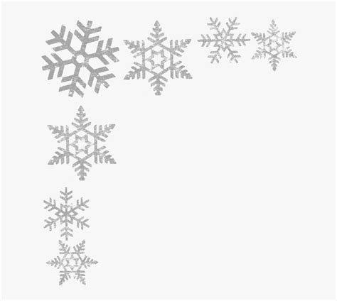 Snowflake Border Png Transparent Background Silver Snowflake Png