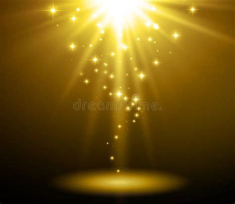 Abstract Light Background Magic Light With Gold Burst Stock Vector