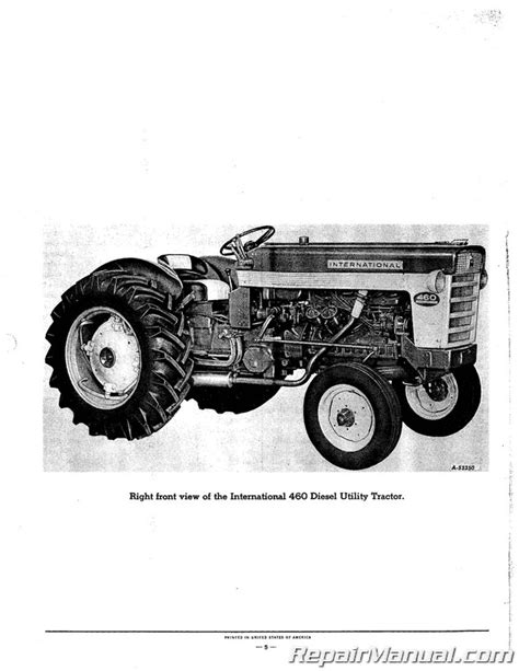 Farmall And International 460 Tractor Parts Manual Gas Diesel And Lp