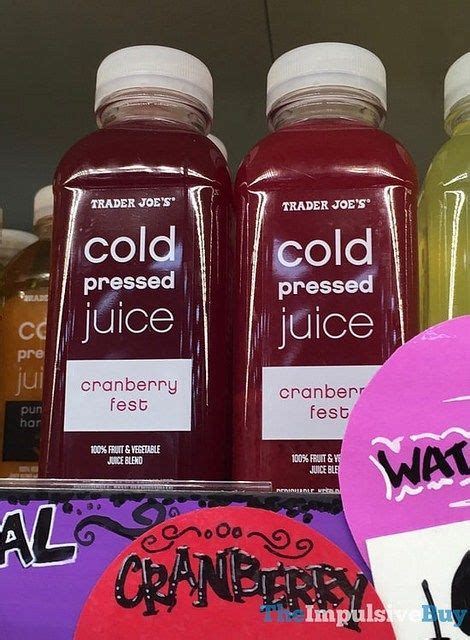 Trader Joes Cranberry Fest Cold Pressed Juice Cold Pressed Juice