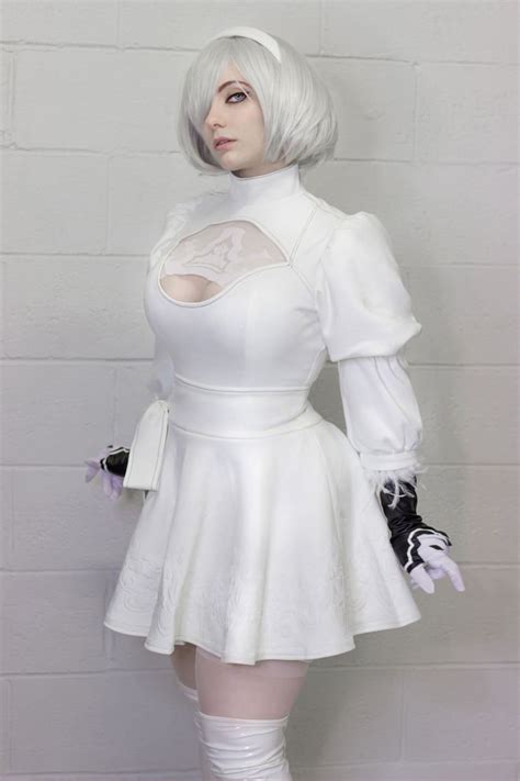 2b Cosplay Nier Automata Yorha Costume White Black Colors Etsy