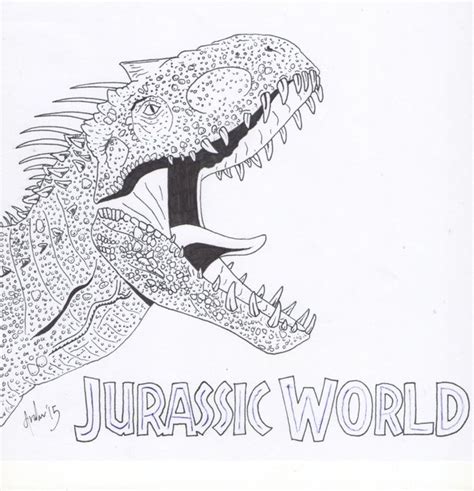 Indominus Rex | Dinosaur coloring pages, Dinosaur coloring, Jurassic world