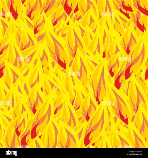 Fire Seamless Pattern Flames Background Flame Texture Hot Yellow