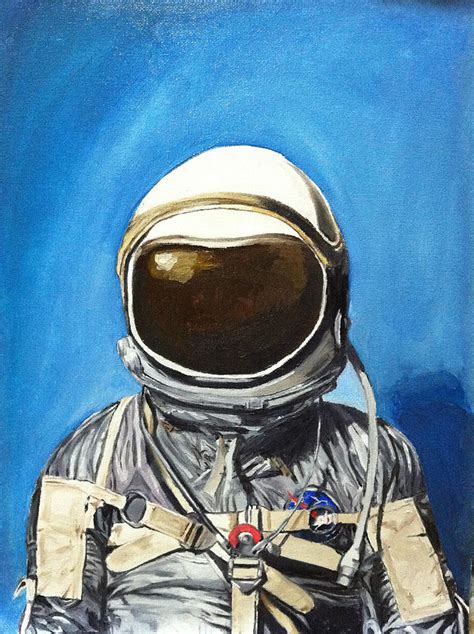 Astronaut Painting By Louie Valencia Pixels