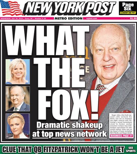 Drudge Tweet On Roger Ailes Sets Off Media Scramble The New York Times