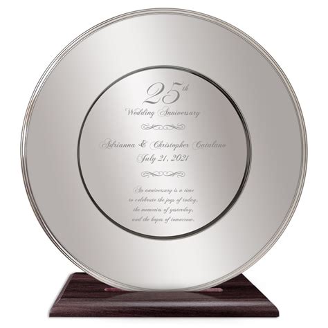 Silver Ts For Anniversary Anniversary Pewter Plate Today Silver