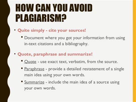 How to avoid accidental plagiarism. Avoiding plagiarism