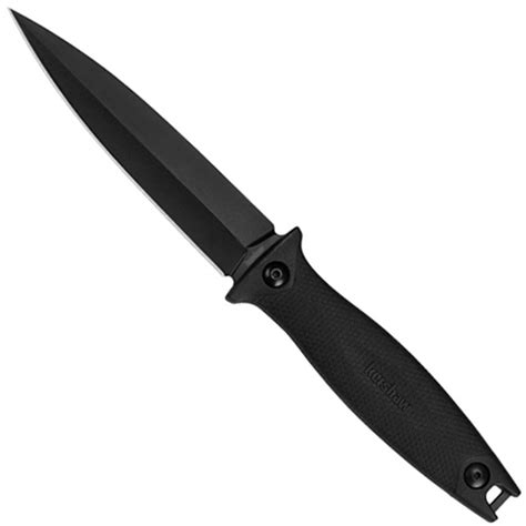 Secret Agent Black Oxide Coated Dagger Style Fixed Blade Knife Mrknife